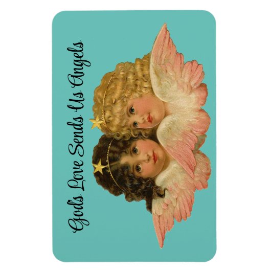 Vintage Angels Flexible Foto Magnet (Vertikal)