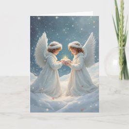 Vintage Angels Gift Giving Karte