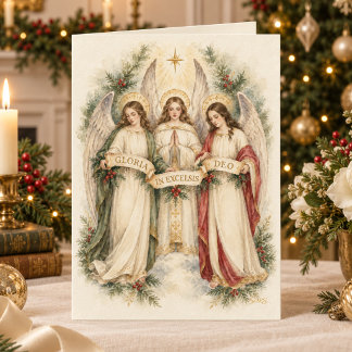 Vintage Angels Gloria in Excelsis Deo Religiös Karte