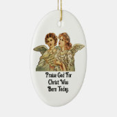 Vintage Angels Singing  Ceramic Ornament (Rechts)
