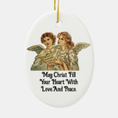 Vintage Angels Singing  Ceramic Ornament (Hinten)