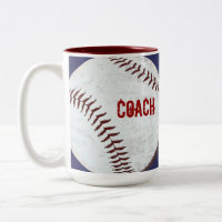 Vintage angeredete Basebalball-Zug-Tasse