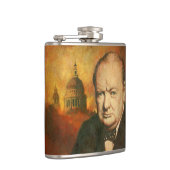 Vintage angesagte Flasche Winston Churchill Flachmann (Rechts)