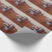 Vintage angesagte Flaschen und Feuerzeug Geschenkpapier (Ecke)