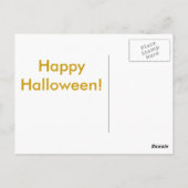 Vintage Angry Moon Halloween-Grüße-Karte Postkarte (Rückseite)