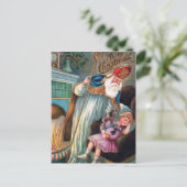 Vintage Angry Weihnachten Postkarte (Stehend Vorderseite)