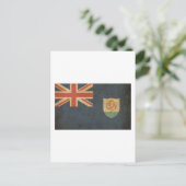 Vintage Anguilla-Flagge Postkarte (Stehend Vorderseite)