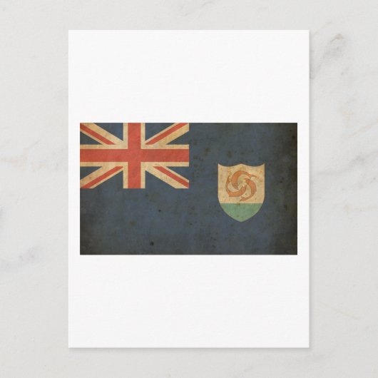 Vintage Anguilla-Flagge Postkarte (Vorderseite)