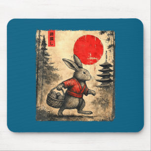 Vintage-Anime-Hasen-Art japanischer Osterhase Gra Mousepad
