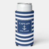 Vintage-Anker Kapitäns- oder Bootsname Marine-Stre Selters Dosenkühler (Seltzer Vorderseite)