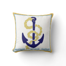 Vintage Anker- und Seilkissen