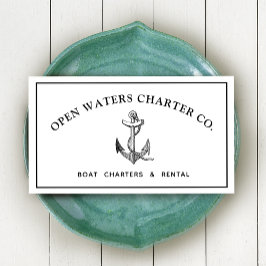 Vintage Ankermarina White Business Card Visitenkarte