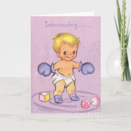 Vintage Ankündigung von Baby (Vorderseite)