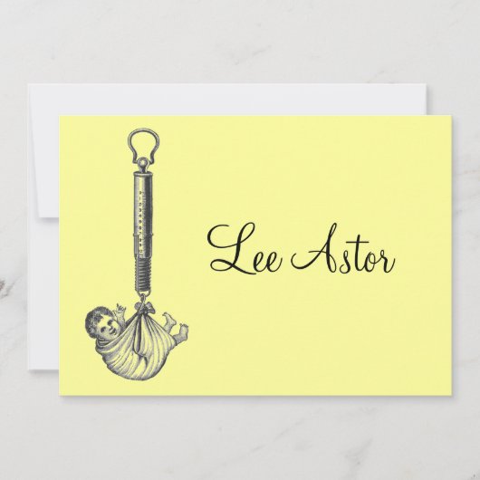 Vintage Ankündigung von Baby (Vorderseite)