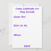 Vintage Ankündigung von Baby (Rückseite)