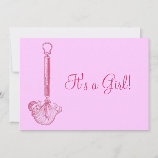 Vintage Ankündigung von Baby (Vorderseite)