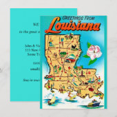 Vintage Ankündigung von Louisiana Map Moving (Vorne/Hinten)