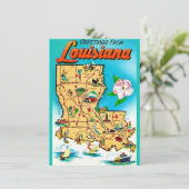 Vintage Ankündigung von Louisiana Map Moving (Stehend Vorderseite)