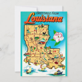 Vintage Ankündigung von Louisiana Map Moving