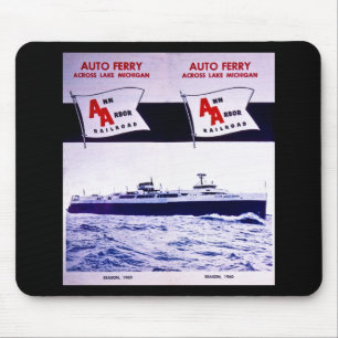 Vintage Ann Arbor Eisenbahn-Autofähre Lake Michiga Mousepad