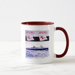 Vintage Ann Arbor Eisenbahn-Autofähre Lake Michiga Tasse