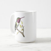 Vintage Anna-Hummingbird-Illustration Kaffeetasse (Vorderseite Links)