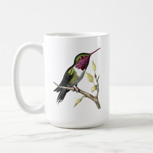 Vintage Anna-Hummingbird-Illustration Kaffeetasse (Links)