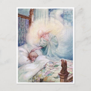 Vintage Anne Anderson Der Mondengel-Gebet Postkarte