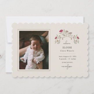 Vintage Anreise mit der Blume Einladung