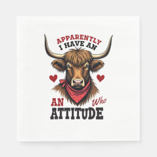 Vintage Anscheinend habe ich eine Haltung Highland Serviette