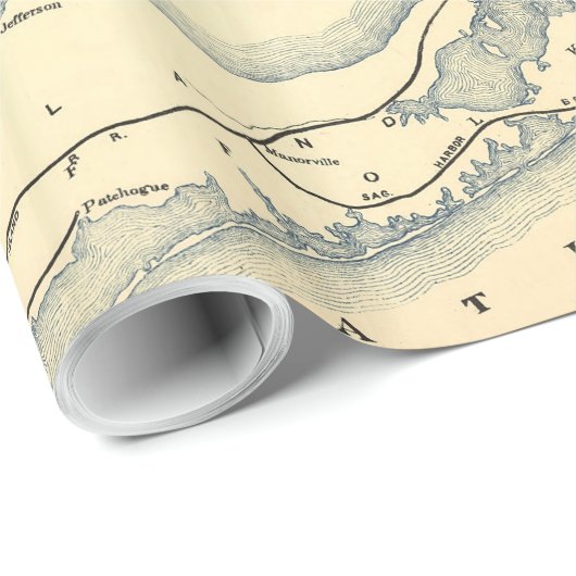 Vintage Anschlussbahn-Karte (1893) Geschenkpapier (Rolleneckpunkt)