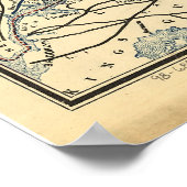 Vintage Anschlussbahn-Karte (1893) Poster (Ecke)