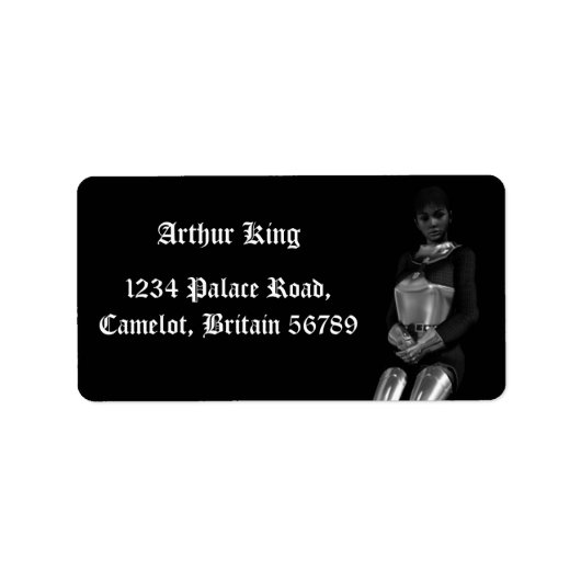 Vintage Anschrift Adressaufkleber (Vorne)