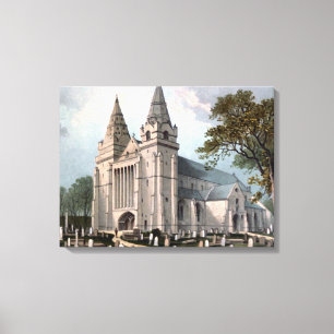 Vintage-Ansicht der Kathedrale von Aberdeen um 190 Leinwanddruck