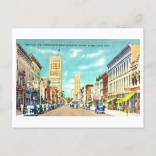 Vintage Ansicht von Battle Creek, Michigan, Postkarte