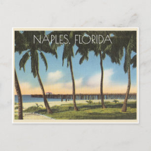 Vintage-Ansicht von Naples, Florida am Golf Postkarte