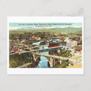 Vintage Ansicht von Spokane, Washington, Postkarte