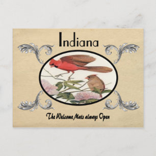 Vintage-Ansichtskarte im alten Stil Indiana State Postkarte