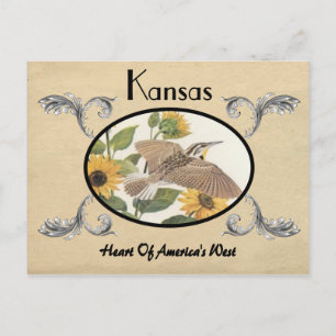 Vintage-Ansichtskarte Kansas State Postkarte