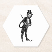 Vintage anspruchsvolle Opernkatze Untersetzer (Vorderseite)