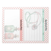 Vintage Anstellungsnotizen Notizblock (Vorderseite)