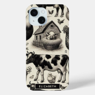 Vintage Anstrichfarben von Nutztieren Case-Mate iPhone Hülle