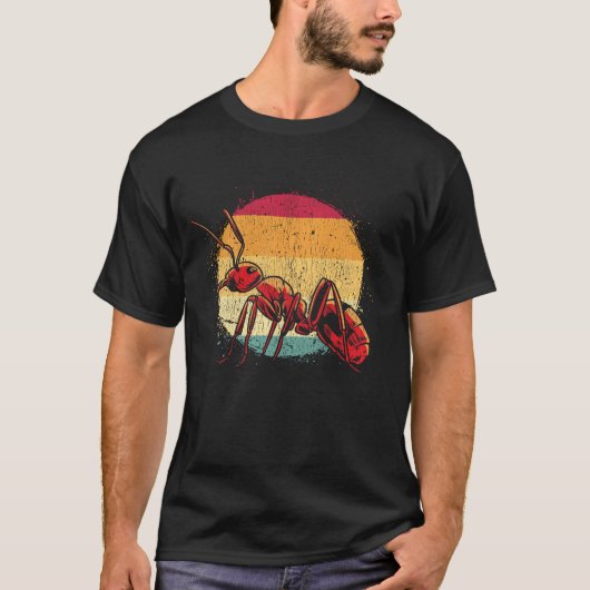Vintage Ant-Lover-Naturwald-Illustration T-Shirt (Vorderseite)