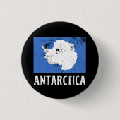 Vintage Antarktis-Flagge Button (Vorderseite)