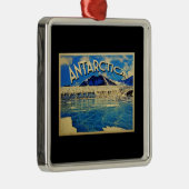 Vintage Antarktis Südpol Silbernes Ornament (Rechts)