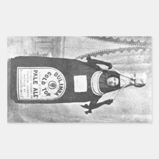 Vintage anthropomorphe Werbung Rechteckiger Aufkleber