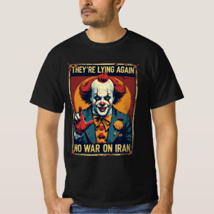 Vintage Anti-Kriegs-Clown-T-Shirt – Kein Krieg geg T-Shirt