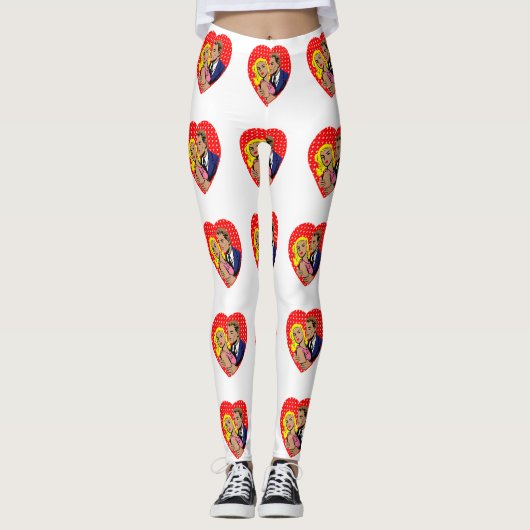 Vintage Anti-Valentine-Leggings Leggings (Vorderseite)