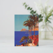 Vintage Antibes Cote d'Azur Landschaft Postkarte (Stehend Vorderseite)