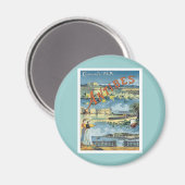 Vintage Antibes Mittelmeer Magnet (Vorderseite/Rückseite)
